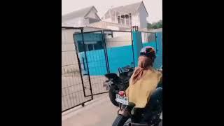 A Muslim Girl Rides Her Chopper Motorcycle (Mamalna)