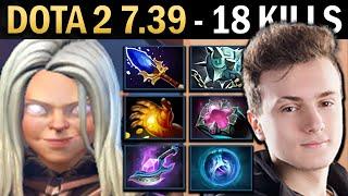 Invoker Gameplay Miracle with 18 Kills and Searing - Dota 7.39