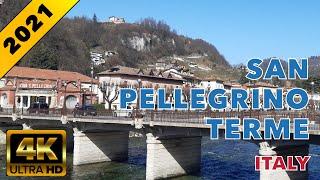 [4K] San Pellegrino Terme, Italy | 2021 | Walking Tour & Travel | Guide  Binaural Sound