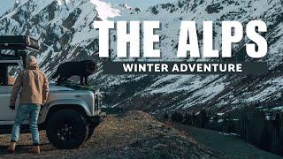 A short winter camping adventure with our dog and defender: Overlanding the alps #camping #landrover