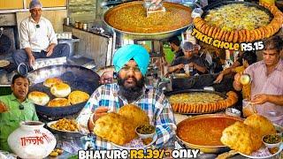 Rs39/- Ultimate Breakfast | Punjab Street Food Tour | Bhature Chole Tikki Chole Kachori