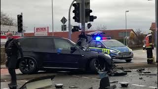 Unfall in Eisleben an der Kreuzung Hallesche Straße/Rathenaustraße