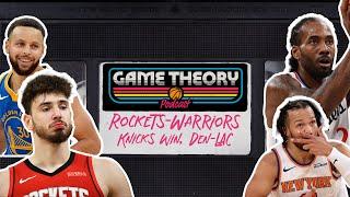 ROCKETS/WARRIORS REACTION! PLUS: Knicks survive DET & LAC forces game 7 vs DEN | GAME THEORY POCAST