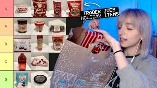 trying EVERY trader joes holiday item