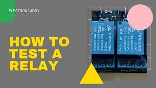 eb#01a:How to test a relay using a Multimeter? #relay #relaytesting #subscribe #like