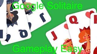 Google Solitaire Gameplay Easy