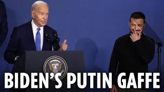 Toe-curling moment Joe Biden introduces Zelensky as ‘President PUTIN’