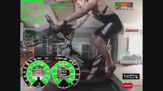 Cavve Performance Cycle Testing 3 minute aerobic Test on wattbike pro with Gopro and dashware