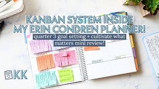 Erin Condren Functional Goal Setting Plan with Me Making a Kanban System on my 12 Boxes Goals Pages