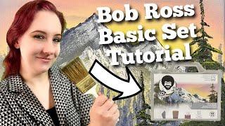 Bob Ross Basic Set Tutorial Oil Painting with LadyGalaga (CRI Jessie Mason)