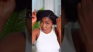 Lazy natural hair style for medium length hair #naturalhair #naturalhairstyles #grwm #4chair