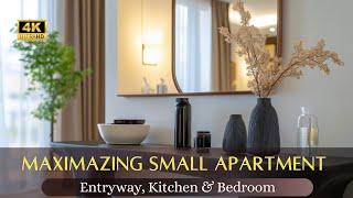 Maximize Your Small Apartment: Space-Saving Designs for Entryway, Stylish Kitchens & Cozy Bedrooms