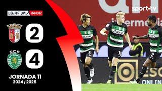 Resumo: Braga 2-4 Sporting - Liga Portugal Betclic | sport tv