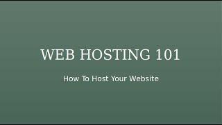 Web Hosting 101 - How to host a Website in CPanel