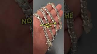 8mm Handmade 999 Silver Miami Cuban Link Necklace - Tight Link Harlembling Miami Cuban Chain