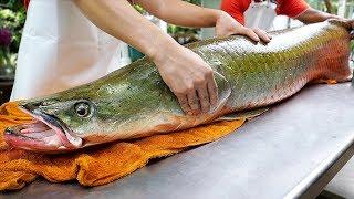 Thai Food - GIANT RIVER MONSTER Amazon Fish Ceviche Bangkok Seafood Thailand