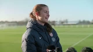 USWNT Defender TIERNA DAVIDSON at the Tottenham Training Ground; Team USA will face England