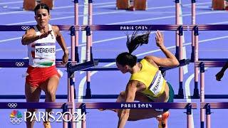 Michelle Jenneke is all grit, no quit after brutal fall in 100m hurdles heat | Paris Olympics