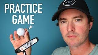 Putting practice for speed, accuracy and green reading - "High Side Drill"