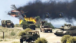 Russia vs Ukraine War | Ukrainian Tanks Attack on Russian Military Convoy - GTA 5