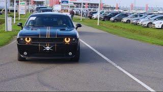 BURNOUTS & LOUD V8's! Muscle cars leaving AMERICAN SUNDAY 2024! Dodge Challenger, Raptor, Corvette