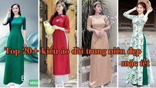 Áo dài trung niên | Top 20+ kiểu áo dài truyền thống đẹp mặc tết 2024 Tphcm, Hà Nội, Đà Nẵng