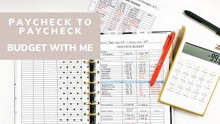 Paycheck to Paycheck Budget With Me #budgetwithme #paychecktopaycheck