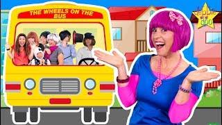 Wheels On The Bus Song | Daddy Finger Family | Bus Go Round and Round Song | Debbie Doo