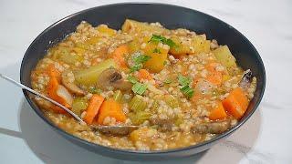 Its just a CHUNKY Vegetable SOUP with Barley