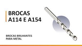 Brocas brilhantes A114 e A154 para metal Dormer