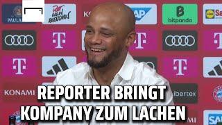 Deutschunterricht? Kompany scherzt mit Reporter  | FC Bayern
