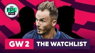 FPL GW2: THE WATCHLIST | Maddison Key for Spurs | Gameweek 2 | Fantasy Premier League 2023/24 Tips