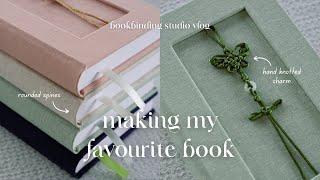 Making books from my new collection, butterfly charm journals  Bookbinding Studio Vlog