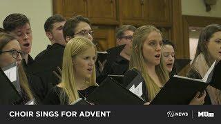 Liturgical choir sings for advent