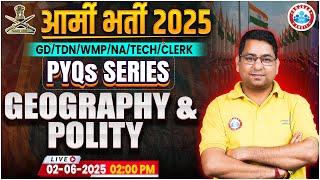 Army Bharti 2025 | PYQ's Series | Army Geography Previous Year Question Paper By Arun Sir