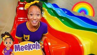 Learn Rainbow Colors with Meekah at Billy Beez Indoor Playground | Educational Videos for Kids