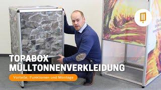 Vorteile, Funktion und Montage der Topabox Mülltonnenverkleidung - Videoanleitung von Rollomeister