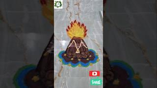 Celebrate Bhogi Pongal with Stunning Rangoli Designs|festival rangoli #youtubeshorts #viralvideo