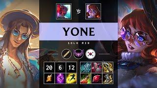 Yone Mid vs Aurora: Triple Kill, Dominating - KR Master Patch 14.18