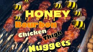 How To Smoke Honey Bourbon Chicken Thigh Nuggets On A Pitboss Smoker #honeybourbonchicken #pitboss