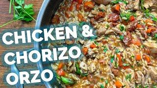 30-Minute Sundried Tomato, Chicken & Chorizo Orzo Recipe