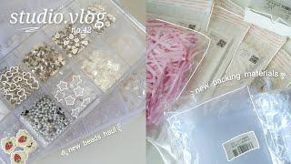 huge beads haul, new packing materials and organizing beads with me  | studio vlog 42