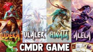 Obeka vs Ulalek vs Hinata vs Alela EDH / CMDR game play for Magic: The Gathering