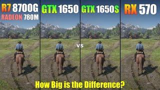 Ryzen 7 8700G vs GTX 1650 vs GTX 1650 Super vs RX 570 | Test in 6 Games