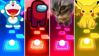 Doraemon vs Among Us vs Chipi Chipi Chapa Chapa Cat vs Pika Pi Pikachu - Tiles Hop EDM Rush