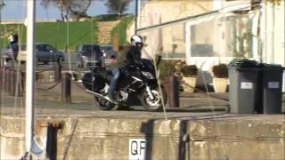 Motorbike crashes into boat - literally. Epic fail!