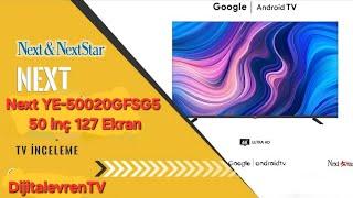 Next Nextstar 50 inç 127 Ekran Google Lisanslı Android TV Kutu Açılış Menü İnceleme