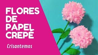 Como hacer Flores de Papel Crepé Fáciles y Bonitas #floresdepapel #paperflower
