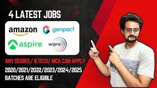 4 Exciting Job Updates : Amazon, Genpact, Wipro & Aspire are Hiring Freshers | 2020 - 2025 | FLM