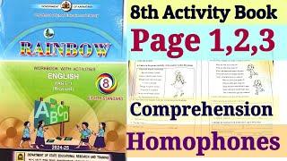 8th English Activity Book Rainbow 1st Unit Answers 1,2,3